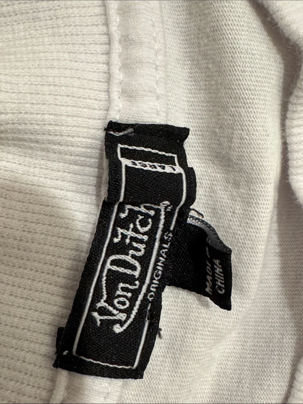 Von Dutch White Tee with Black Star Logo - Picture 5 of 7